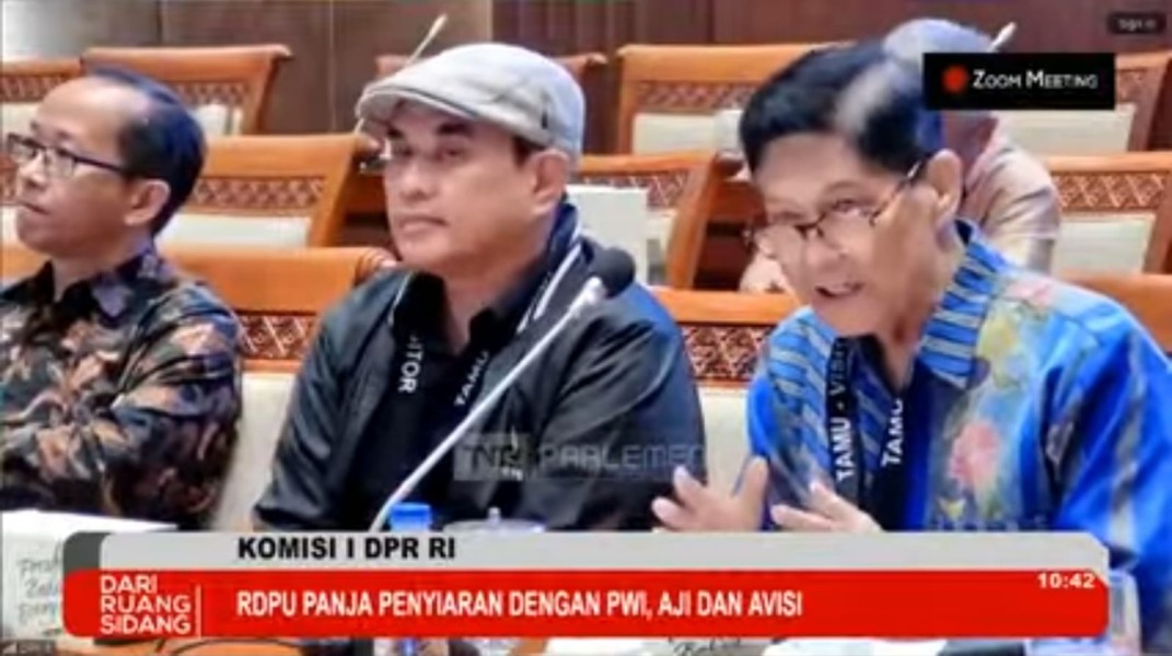 Ketum PWI Pusat Zulmansyah Soroti Dampak Revisi UU Penyiaran dalam RDPU Komisi I DPR RI