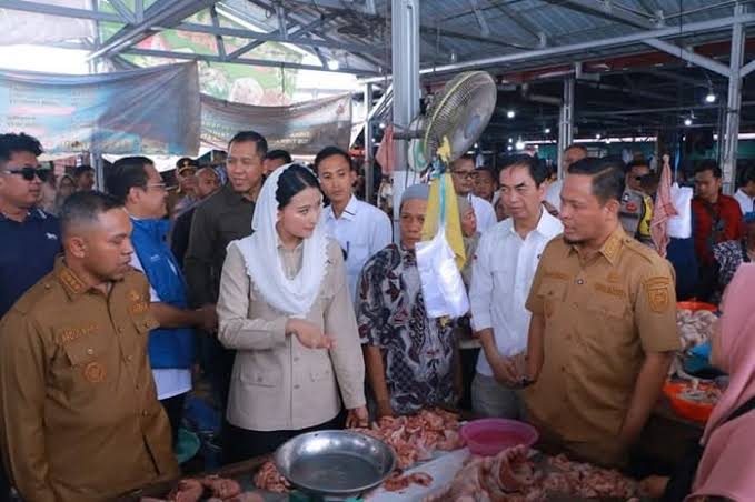 Tinjau Pasar Cik Puan,  Wamendag Apresiasi Harga Bahan Pokok di Riau yang Stabil