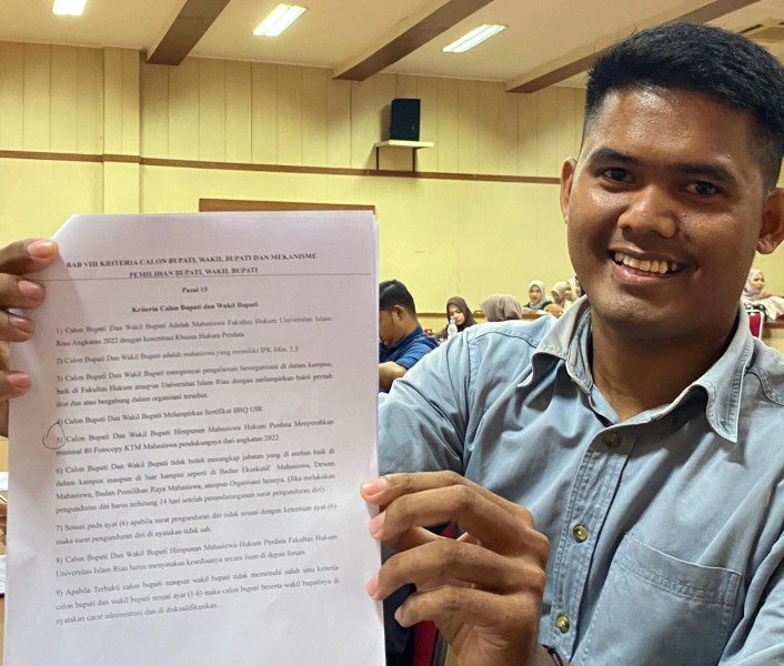 Kecurangan Mubes Himadata FH Uir Mengemuka, Presidium Diduga Rekayasa Kemenangan Calon Bupati