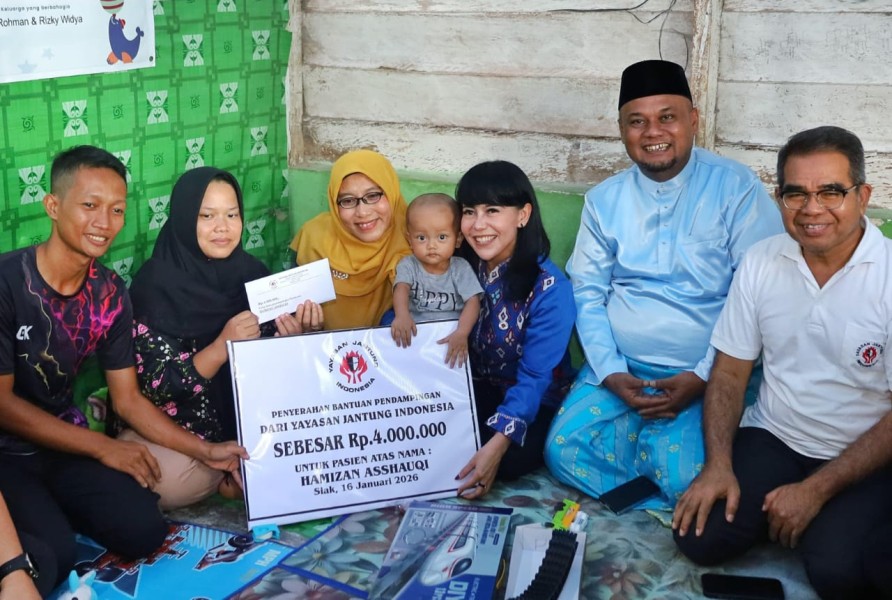 Balita Penderita Jantung Bawaan di Siak Dapat Bantuan dari YJI
