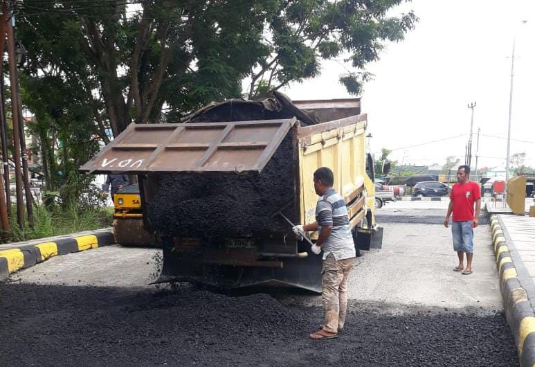Jalanan Kampus UIN Suska Kembali Mulus