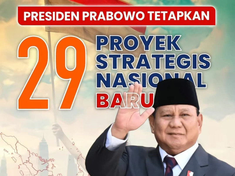 Prabowo Tetapkan 29 PSN Baru
