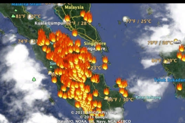 192 Hotspot Terpantau di Sumatera, 23 Titik Diantaranya di Riau