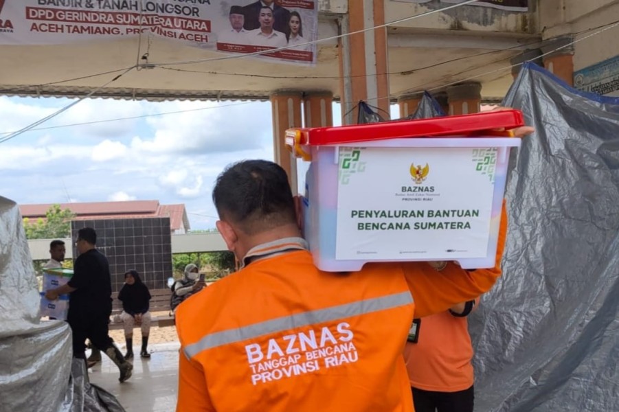 Baznas Riau Kembali Salurkan Bantuan Korban Bencana di Aceh Tamiang